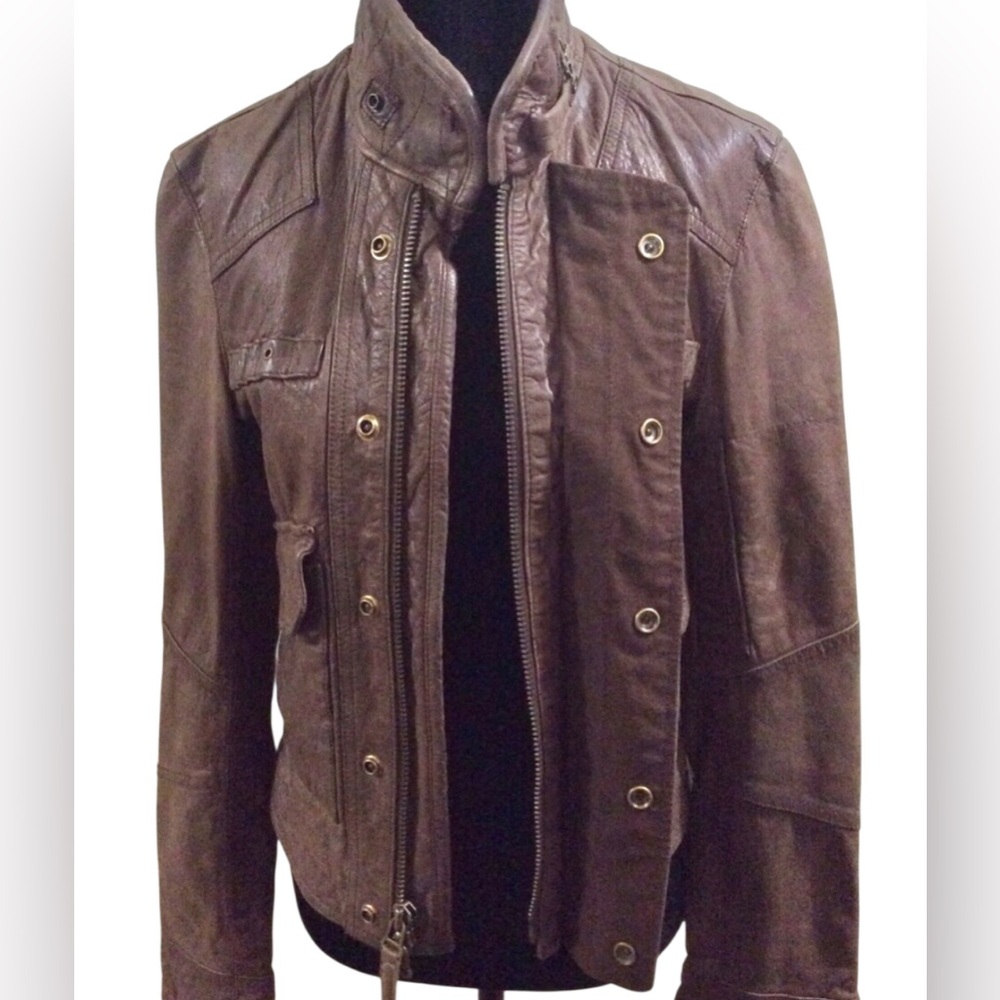💗True Religion World Tour Rocker leather jacket💗 - Picture 3 of 16